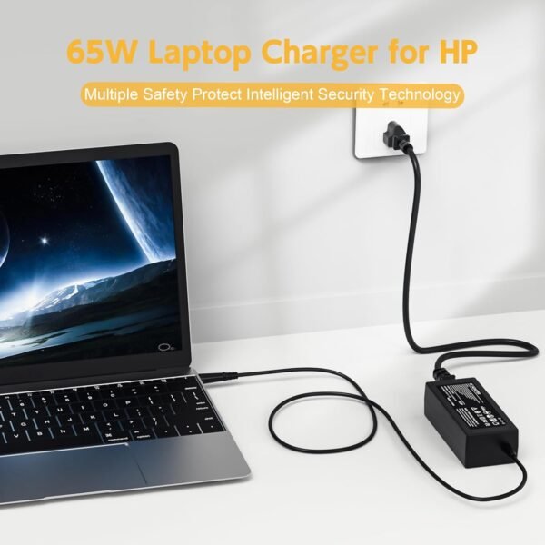 Regatech Hp Pavilion DV5-1000US Laptop Charger 65W Adapter 18.5V 3.5A